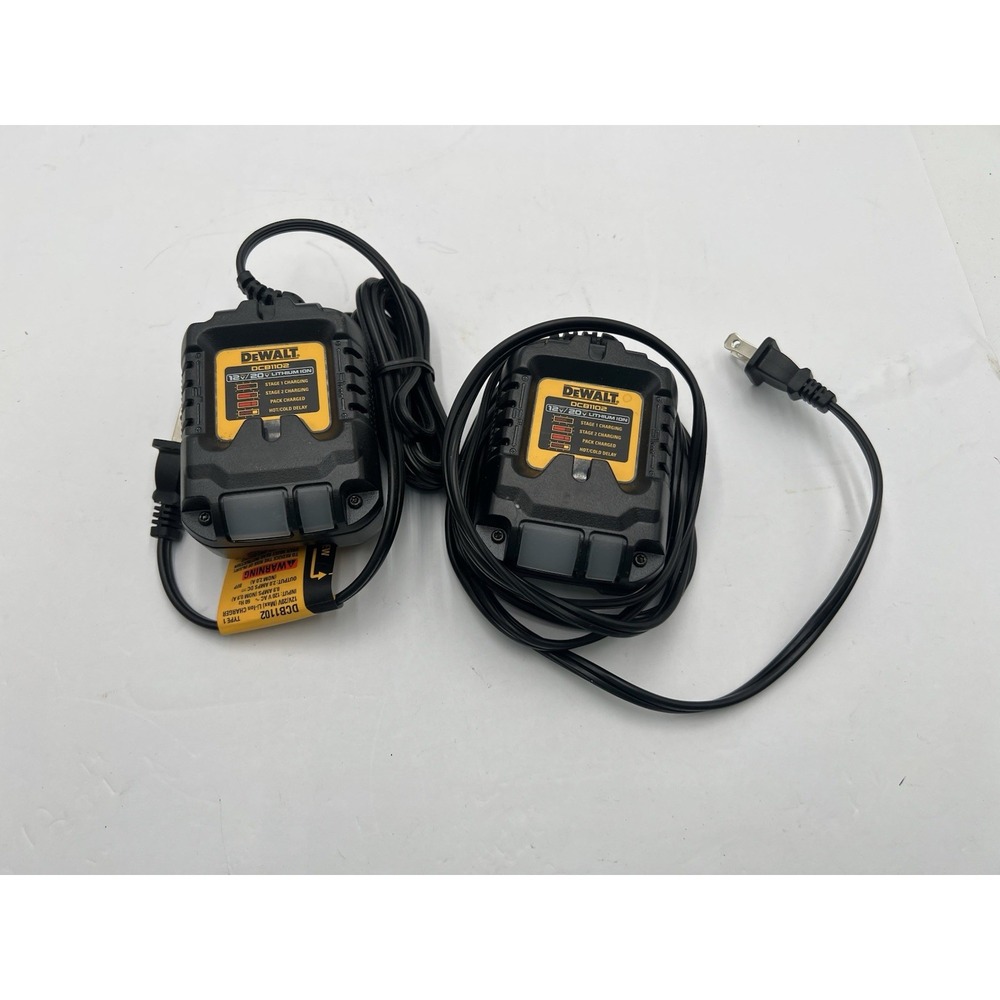DEWALT DCB1102 12V/20V MAX Battery Chargers Lot of 2 OEM Open Box Unused